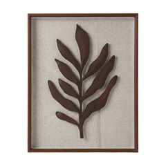 QUADRO 3D 040 FOLHA MARROM I C/V 40 cm x 50 cm