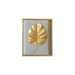 QUADRO 3D 042 FOLHA DOURADA ADAO C/V 40 cm x 50 cm