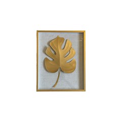 QUADRO 3D 043 FOLHA DOURADA TRADICIONAL C/V 40 cm x 50 cm