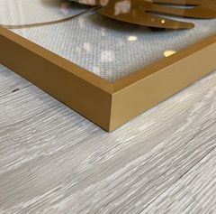 QUADRO 3D 043 FOLHA DOURADA TRADICIONAL C/V 40 cm x 50 cm