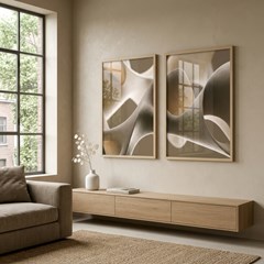 QUADRO 3D 054 ONDAS DUPLA C/V 50 cm x 70 cm