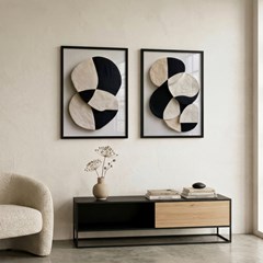 QUADRO 3D 058 GEO PEDRA I C/V 50 cm x 70 cm