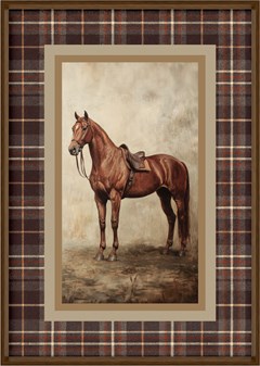 QUADRO EQUESTRE 010 CAVALO UNICO C/V 50 cm x 70 cm