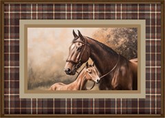 QUADRO EQUESTRE 011 CAVALOS C/V 70 cm x 50 cm