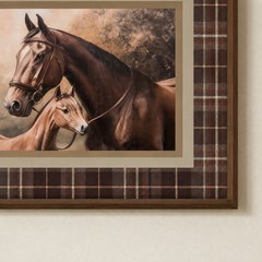 QUADRO EQUESTRE 011 CAVALOS C/V 70 cm x 50 cm