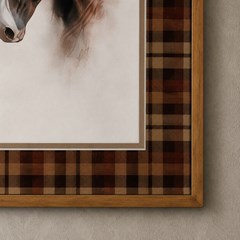 QUADRO EQUESTRE 014 CAVALO XADREZ C/V 40 cm x 60 cm