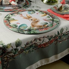 TOALHA DE MESA PASCOA 016 1,40 m x 1,40 m