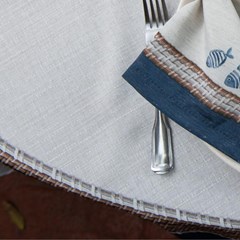 TOALHA DE MESA REDONDA 083 ACQUA VIME 1,80 m