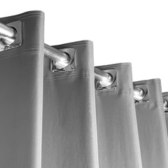 CORTINA MADRID 100% BLACKOUT CINZA 2,70 m x 1,70 m