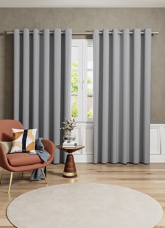 CORTINA MADRID 100% BLACKOUT CINZA 2,70 m x 2,30 m