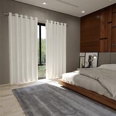 CORTINA VITALLE PLANO 100% BLACKOUT BRANCA 2,60 m x 1,80 m