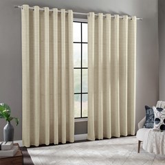 CORTINA HOUSTON LINHO FLAME BEGE SEM FORRO 2,80 m x 1,80 m