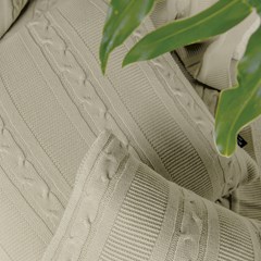 CAPA TRICOT TRESSE NATURAL 35 cm x 55 cm