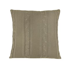 CAPA TRICOT TRESSE BEGE CAMELO 50 cm x 50 cm