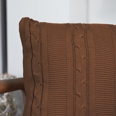 CAPA TRICOT TRESSE TERRACOTA 50 cm x 50 cm