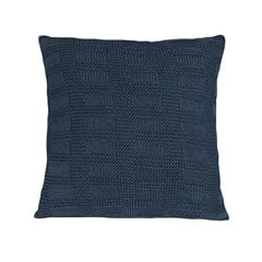 CAPA TRICOT QUADRIS AZUL PROFUNDO 50 cm x 50 cm