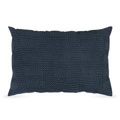 CAPA TRICOT QUADRIS AZUL PROFUNDO 35 cm x 55 cm