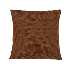 CAPA TRICOT QUADRIS TERRACOTA 50 cm x 50 cm