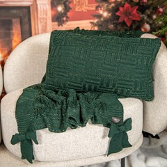 CAPA TRICOT TRESSE VERDE COM LUREX 35 cm x 55 cm