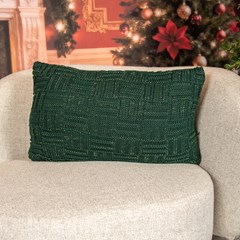 CAPA TRICOT TRESSE VERDE COM LUREX 35 cm x 55 cm