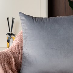 CAPA VELUDO LUXOR 329 LISA CINZA 43 cm x 43 cm