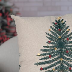 CAPA NATALINA 532 COM BORDADO 43 cm x 43 cm