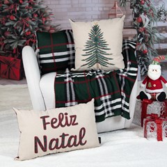 CAPA NATALINA 533 COM BORDADO E APLICACAO 35 cm x 55 cm