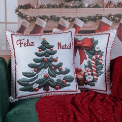 CAPA NATALINA 547 COM CORDAO 43 cm x 43 cm