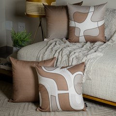 CAPA VELVETEEN 814 LISA MARROM SUAVE 43 cm x 43 cm