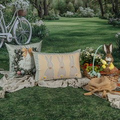 CAPA PASCOA 160 COM POMPOM 35 cm x 55 cm