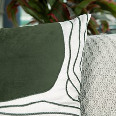 ALMOFADA SILK HOME 602 COM BORDADO E APLICACAO 43 cm x 43 cm