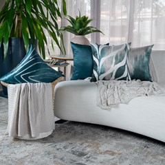 ALMOFADA SILK HOME 659 LISA TURQUESA 43 cm x 43 cm