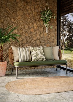 ALMOFADA OASIS TROPICAL 049 COM CORDONE 43 cm x 43 cm