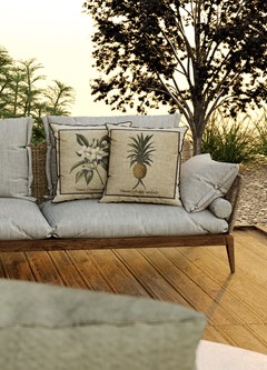 ALMOFADA OASIS TROPICAL 057 COM CORDONE 43 cm x 43 cm
