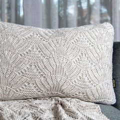 ALMOFADA TRICOT PREMIUM COQUILE LINHO 35 cm x 55 cm