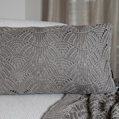 ALMOFADA TRICOT PREMIUM COQUILE CAPUCCINO 35 cm x 55 cm