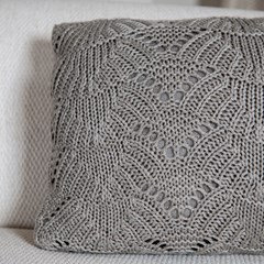 ALMOFADA TRICOT PREMIUM COQUILE CAPUCCINO 35 cm x 55 cm