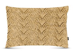 ALMOFADA TRICOT PREMIUM COQUILE AMARELO ACAFRAO 35 cm x 55 cm