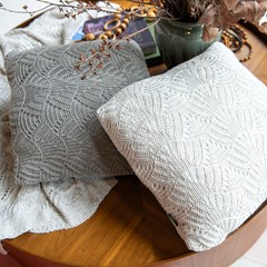 ALMOFADA TRICOT PREMIUM COQUILE LINHO 50 cm x 50 cm