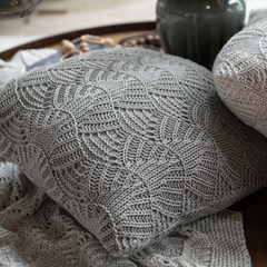 ALMOFADA TRICOT PREMIUM COQUILE CAPUCCINO 50 cm x 50 cm