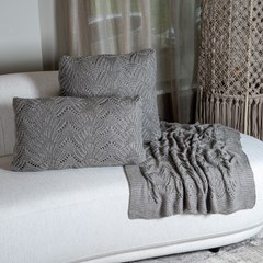 ALMOFADA TRICOT PREMIUM COQUILE CAPUCCINO 50 cm x 50 cm