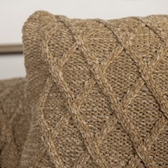 ALMOFADA TRICOT PREMIUM ARAN BEGE SAARA 50 cm x 50 cm