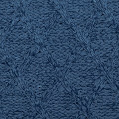 ALMOFADA TRICOT PREMIUM ARAN AZUL JEANS 50 cm x 50 cm