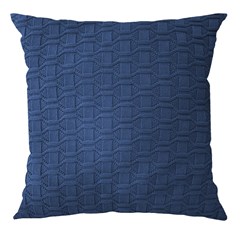 ALMOFADA TRICOT DIAMOND AZUL JEANS 50 cm x 50 cm