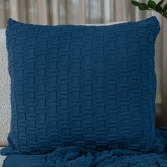 ALMOFADA TRICOT DIAMOND AZUL JEANS 50 cm x 50 cm