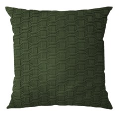 ALMOFADA TRICOT DIAMOND VERDE MILITAR 50 cm x 50 cm