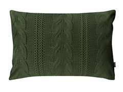 ALMOFADA TRICOT TRANCADA VERDE MILITAR 35 cm x 55 cm