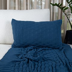 ALMOFADA TRICOT DIAMOND AZUL JEANS 35 cm x 55 cm