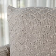 ALMOFADA TRICOT LINK NATURAL 50 cm x 50 cm