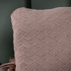 ALMOFADA TRICOT LINK ROSE 50 cm x 50 cm